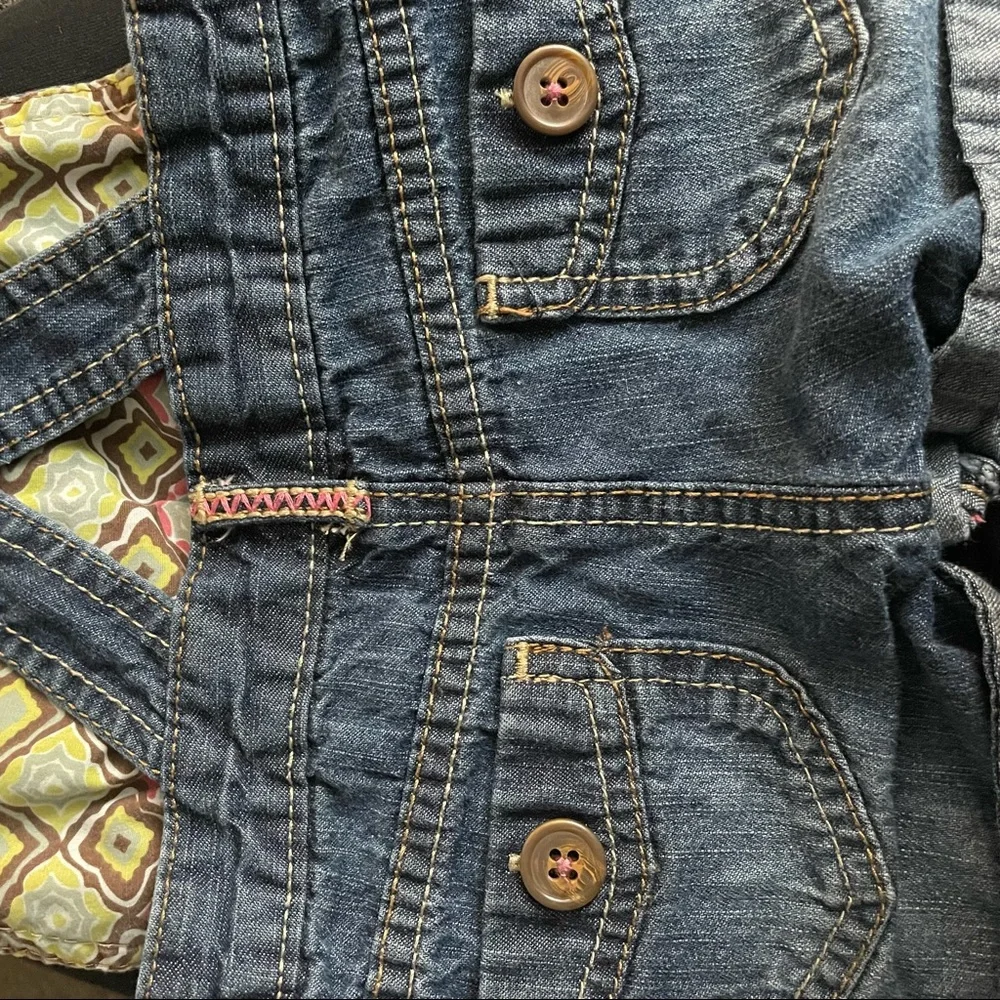 OshKosh Boho Denim Shortalls Girls 12mo